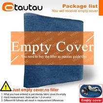 빈백 1인용빈백쇼파 쇼파 쿠션 의자 OTAUTAU 4ft 커버 코튼 린넨 소시지 소파 Beanbag 침대 게임 영화 주머니 라운지 안락 DD4MM1T, 01 H50xD60xW123cm-cover, 04 royal blue