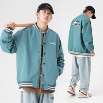 커플 오버핏 남자봄자켓 남성야구점퍼 블랙 파란색