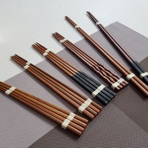 나무 조리도구 100% 천연옻칠 젓가락 모음, 07_앤틱 젓가락 4P