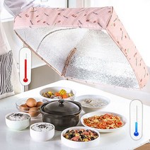 보온보냉 고급형 밥상보 접이식 상보자기 식탁보 교자상 위생 주방 반찬덮개 음식보호 원터치, KY-블루