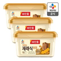 조은마켓 재래식 된장 CJ 해찬들 담백한, 1kg, 3개