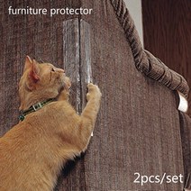 2개/대 고양이 소파 안티 스크래치 스티커 셀프 접착 가구 보호 커버 장난감, 01 Transparent_01 46x14cm