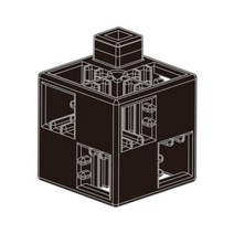 artec Artec (Artec) block single item basic square black 100 pieces 077859