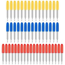 페이퍼커터 재단기 라운더 책절단기 커팅기 커터 50pcs 304560도 플로터 블레이드 표준 교체 절단 블레이드 플로터 필름 롤랜드 cricut 용 비닐 나이프, 50개