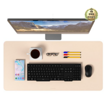 라이브잇 하마다 가죽 데스트 매트 책상 패드 테이블 논슬립 와이드 마우스 장패드 90 x 45 cm, 19개, 아이보리