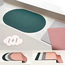 듀웨이 빨아쓰는 규조토 발매트 화장실 주방매트 2개, 사각 다크 그레이, 사각 다크 그레이