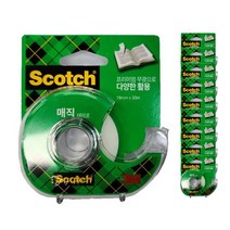스카치 매직테이프 810 디스펜서 18mm x 30m, 8개