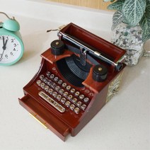 빈티지 타자기 태엽 오르골 장식소품 선반 홈인테리어
