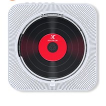 벽걸이CD플레이어 CD플레이어 시디플레이어 방진 및 LED 스크린 FM 라디오가 있는 블루투스 CD 플레이어, 02 WHITE