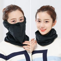 1+1 방한 멀티 넥워머 보온마스크 귀마개 목도리 머플러 복면 스카프, 블랙2p