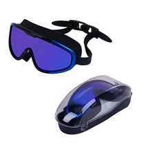 Swimming Goggle Super Great Frame Swim Goggle for Adult Men Women Youth Swim Mask Clear Wide Vision, adult unisex, blackblue