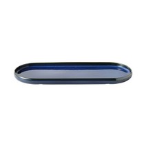 까사무띠 이태리 세나 [타원플래터 41cm] 도자기그릇 1P, 블루