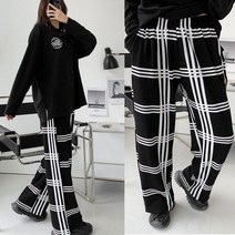 민트위니 여성 퓨어세트 상하의 세트 투피스 홈웨어 체크 프린트 루즈핏 빅사이즈 트레이닝복 츄리닝