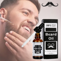 100% 천연 유기농 비어드 오일 30ml 수염발모제 턱수염 콧수염 구레나룻 눈썹 성장관리, 1개