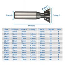 Hampton-도브테일 밀링 커터 45 55 60 도 HSS 엔드 밀 고속 스틸 CNC 기계 라우터 비트 금속 슬롯 도구, 01 2pcs (30x45D 30x60D)
