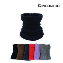 인콘트로 보온 극세사 멀티 수면 넥워머 2p, 검정색