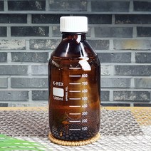 갈색 눈금유리병 1000ml 메저링 글라스보틀 (MB1000), 화이트
