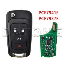 원격시동 스마트키 복사 경보기 차키 순정 버튼 자동차 Datong World Car Remote Key 쉐보레 크루즈, 07 4 BT PCF7941 7937_02 434MHz