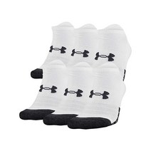 Under Armour 성인용 기능성 테크 노쇼 양말 여러 켤레 블랙, Medium