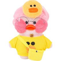 PKTOYS DIY귀여운 다이소 오리인형 피큐어 큐티 옷 오가닉 애착 인형 크리스마스 명절 선물, A, 30cm