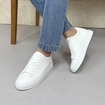 [당일출고]남자 7cm 키높이 발편한 화이트 스니커즈 기본 흰색 운동화