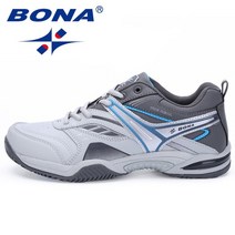 스쿼시화 탁구화 테니스화 배드민턴화 Bona 새로운 클래식 스타일 남성 테니스 신발 레이스 업 남성 스포츠 신발 품질의 편안한 남성 운동화 신발 빠른