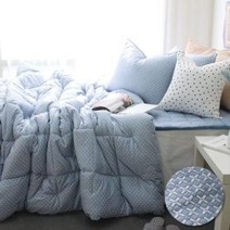 아트박스/메종텍스타일 정전기가 적은 노스파 크로스 극세사 차렵이불 단품 Q 블루