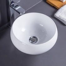 PP046 도기볼세면기 탑볼세면기-BT세면대 세면기 세면볼 도기볼, CH 청동(멍)자동폽업, P트랩(벽배수) 32cm