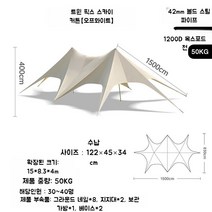 캐노피텐트 쉘터 아웃도어 야외 캠핑 초대형 자외선차단 방수 그늘막 행사용 포장마차 접이식, 트윈 픽스 스카이 커튼 오프화이트