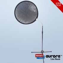 [오빠네사진관] 스탠드형 원형반사판세트(양면) - 사진반사판 촬영반사판 방송반사판 스튜디오반사판, 1세트, ㄴ반사판지름 60cm(소프드골드/화이트)