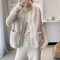 앤써핏 베이직 뽀글이 극세사 조끼