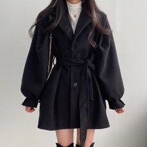 지블링코트 여성 양털 반 더플 코트 카멜 숲 알파카 노카라 키작녀 롱 숏 20대 30대 후리스 케시미어 카라