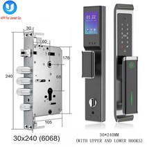 AISUO-Z9 TT 잠금 블루투스 원격 해제 지문 자기 카드 암호 키 카메라 완전 자동 스마트 도어, 03 hook 30