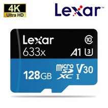 렉사 DJI 드론 오즈모 액션 (OSMO ACTION) 액션캠 전용 128G 메모리카드 LEXAR MicroSD 4K, 128GB