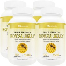 [미국빠른직구] 마이라이프 내추럴스 로열제리 1500mg, 120정, 4병, 120정