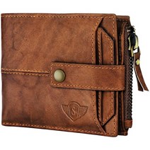 해외 Spiffy Brown Genuine Hunter Leather Wallet for Men with ATM Card Wallet Mens Wallet Purse PRO
