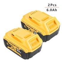 디월트 dcb20018v 20v 60v 3.0ah 6.0ah 9.0mah 전동 공구용 리튬 배터리 dcb184 dcb200 dcb606 충전식 전동 공구 세트, 2 개 6.0 배터리