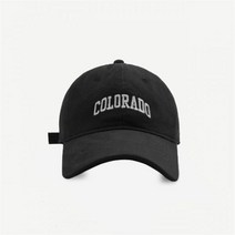 야외 면 여자 야구 모자 솔리드 자수 남자 모자 힙합 선 스크린 조정 가능한 스냅 백 십대 M043, Adjustable, COLORADO-black