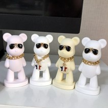 쓰리타임 / 미니 베어브릭 스탠드 곰돌이 석고 방향제, 무향, 별이옐로우, 차량용