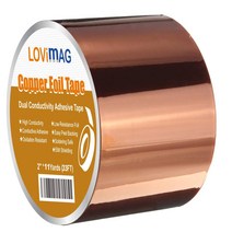 LOVIMAG Copper Foil Tape (2inch X 33 FT) with Conductive Adhesive for Guitar and EMI Shielding Craf, 1