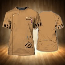 안전작업복바버샵 티셔츠 커스터마이즈 3D 로고 남성용 여성용 하라주쿠 여름 반팔 작업복 및, 06 TSTX-150 (2)_03 S