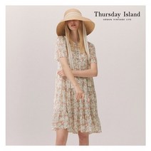 [국내정식매장] 써스데이아일랜드 티셔츠 [Thursday Island] 여성 미니 기장 볼륨 원피스(T214MOP298W)