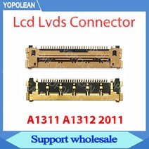 I-PEX LCD LED LVDS 케이블 커넥터 황금 30 핀 iMac 21.5 quotA1311 27A1312 2011 년, [03] 5 Pcs