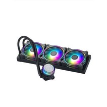 냉각팬 3열 컴퓨터 수냉식 CPU 조명 광학 라디에이터, D360 ARGB 블랙