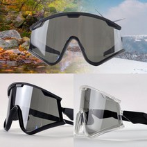 스포츠 자전거 골프 스키 자외선차단 선글라스 고글 편광 변색안경, 클리어(편광블루미러)