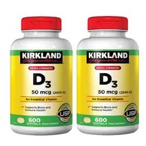 Kirkland Signature Extra Strength Vitamin D3 커클랜드시그니처 엑스트라 스트렝스 비타민 D3 50mcg 600소프트젤 2팩