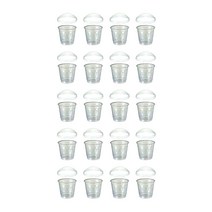 VX 일본제 뚜껑 첨부 디저트 컵 푸딩 컵 내열 젤리 컵 플라스틱제 20개 세트 VX299-20