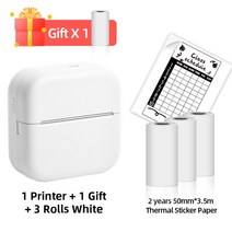 라벨 프린터 핸드 미니 무선 로고 휴대용 02x T l l l 57 인쇄 무선 블루투스 모바일 k인쇄 마킹기 소형 문신 간편인쇄, wh-3 흰색 스티커