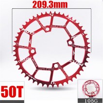 옴니움 크랭크 motsuv 자전거 104mm 라운드 체인휠 104bcd 체인링, 라운드 50t 레드