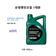 순정엔진오일 6리터 디젤 05200-00620 C3 5W30, 1개, 상세페이지 참조, 6리터 디젤 C3 5W30